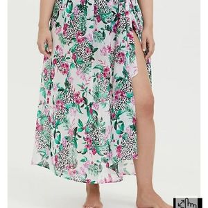 Leopard print swimsuit cover, size 3, torrid